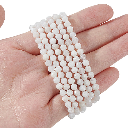 2 нити бусин из натурального лунного камня G-AR0006-29-1