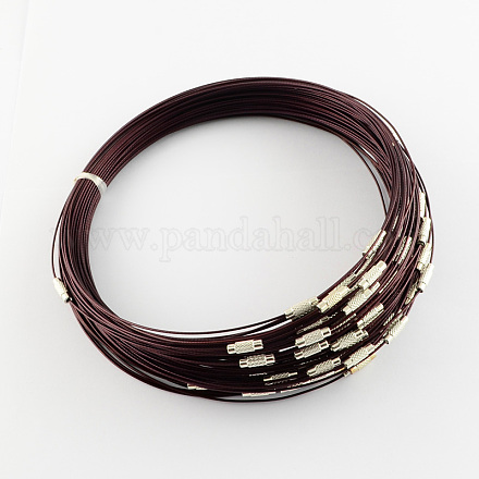 Création de bijoux de fil de collier en acier inoxydable TWIR-R003-16-1