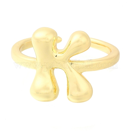 Стойка покрытие латунь открытые манжеты кольца RJEW-S394-01G-K-1