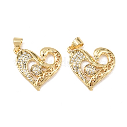 Латунные микро проложить кубического циркония подвески KK-P339-18G-1