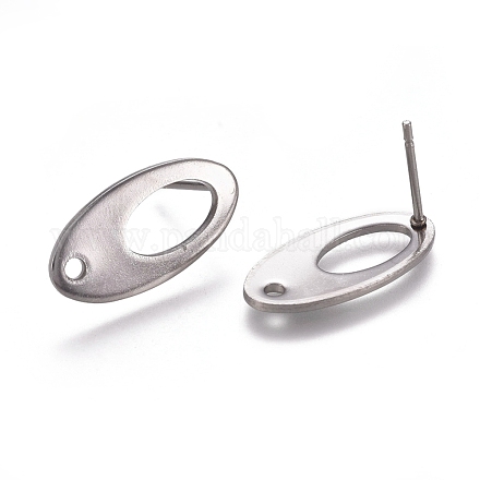 304 Stainless Steel Stud Earring Findings STAS-E482-01P-1