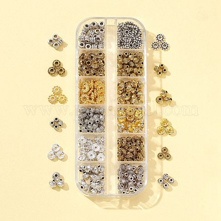 525pcs 12 perles d'espacement en laiton et alliage de style DIY-FS0003-36-1