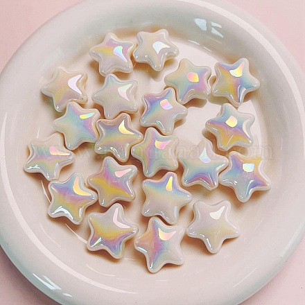 Пластиковые бусины с УФ-покрытием PW-WG17565-01-1