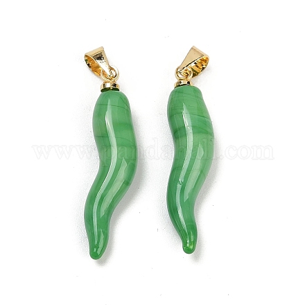 Лэмпворк ручной работы с латунными подвесками KK-Q095-02B-02-1