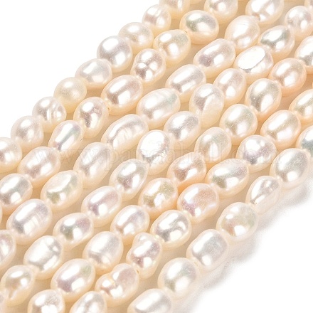 Fili di perle di perle d'acqua dolce coltivate naturali PEAR-E016-063-1