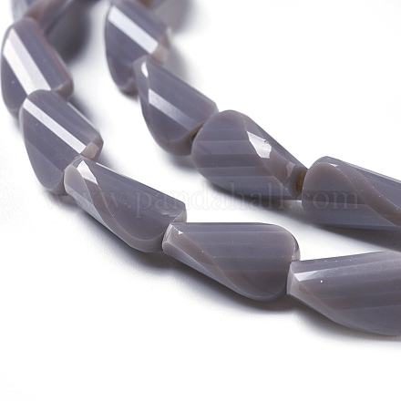 Opaque Solid Color Glass Beads Strands GLAA-E409-02C-1