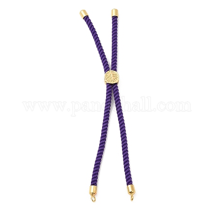 Bracelets en argent avec cordon de nylon torsadé DIY-B066-03G-03-1
