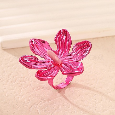 Регулируемые кольца-цветы из сплава для женщин RJEW-B124-01A-1