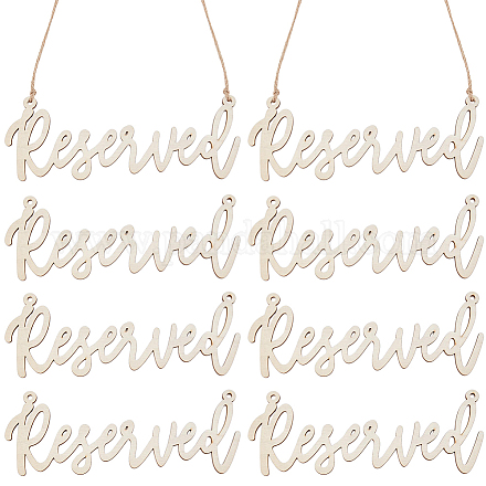 Деревянный знак зарезервированного места для сидения HJEW-WH0069-20B-1