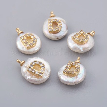 Natural Cultured Freshwater Pearl Pendants PEAR-F008-30G-D-1