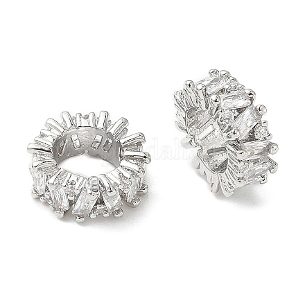 Латунные микро проложить Цирконий Европейский бисером KK-A254-08P-1