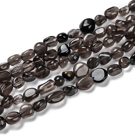 Chapelets de perles en obsidienne dorée naturelle G-G018-34-1