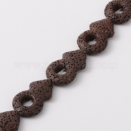 Synthetic Lava Rock Bead Strands G-N0093-10-1