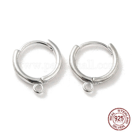 925 orecchino a cerchio Huggie in argento sterling STER-K174-15A-S-1