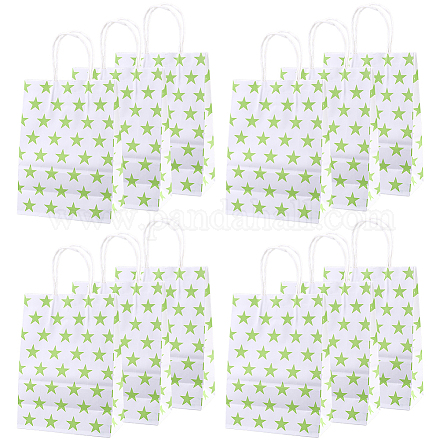 Пакеты из крафт-бумаги с принтом звезд и ручками ABAG-WH20013-08A-1