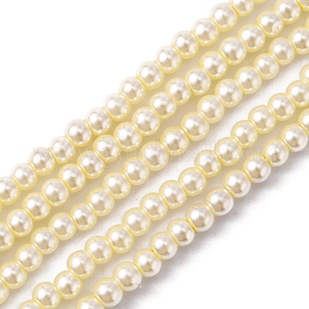 Стеклянные жемчужные бусины HY-J001-3mm-HX003-1