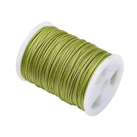 ナイロン糸コード  DIY編組ボールジュエリーコードを作る  春の緑  0.8mm  約10m /ロール（10.93ヤード/ロール） NWIR-NS018-0.8mm-013-1