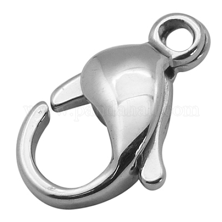 304 Stainless Steel Lobster Claw Clasps X-STAS-DB-1