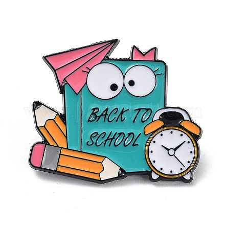 Emaille-Pins zum Thema „Zurück zur Schule“. JEWB-H019-03EB-04-1