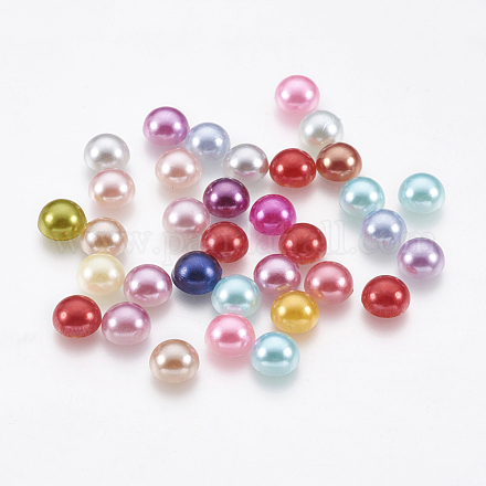 Cabujones de perlas de imitación de plástico ABS SACR-S738-7mm-M-1