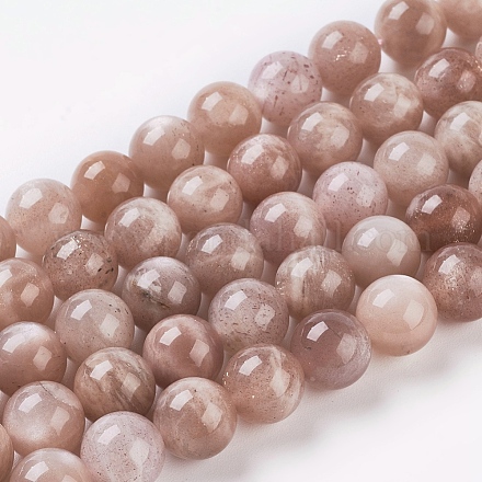 Chapelets de perles de sunstone naturelle naturelles X-G-G099-8mm-14-1