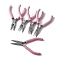 (Defective Closeout Sale: Rusty) 45# Carbon Steel Jewelry Pliers, Needle Nose Pliers, Polishing, Pink, 12.15x6.95x0.85cm