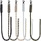 5Pcs 5 Colors Polypropylene Fiber Braided Neck Lanyards, Tactical Camera Badge Holder, with Zinc Alloy Swivel Clasps, for Hiking, Camping, Outdoor Photography, Mixed Color, 505x3mm, 1pc/color