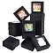 Square Kraft Paper Storage Gift Boxes, Visible Winbow Gift Packaging Case, Black, 13x13x5cm