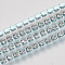Electrophoresis Iron Rhinestone Strass Chains, Crystal Rhinestone Cup Chains, with Spool, Pale Turquoise, SS6.5 Rhinestone: 2~2.1mm, about 10yards/roll