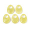 Natural Lemon Jade Large Hole Pendants, Egg Charms, 35~36.5x24.5~25.5x7~8mm, Hole: 12~12.5mm