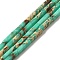Synthetic Imperial Jasper Dyed Beads Strands, Column, Medium Aquamarine, 12.5~13x3.5~4mm, Hole: 1.2mm, about 29pcs/strand, 15.31''(38.9cm)