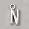 Tibetan Style Alloy Pendants, Alphabet, Letter.N, 15.5x7x2mm, Hole: 2mm