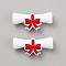 Silicone Beads, White, Graduation Diploma, 30x13x8.5mm, Hole: 2mm