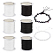 6 Rolls 6 Styles Nylon Chinese Knot Cord, Nylon Jewelry Cord for Jewelry Making, Black and White, Mixed Color, 0.4~0.8mm, about 28~40m/roll, 1 roll/style