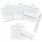 Plastic Bead Counter Boards for 3/4/6/8mm Beads, with 304 Stainless Steel Chemical Scoops, White, Boards: 102~106x77~80x6~7.5mm, Hole: 9.5~10mm, 4pcs/set, Scoops: 152x15.5x4mm, 1pc