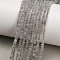 Natural Labradorite Beads Strands, Bicone, Faceted, 3x2mm, Hole: 0.6~0.7mm, about 194~196pcs/strand, 15.28~15.43 inch(38.8~39.2cm)