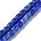 Handmade Lampwork Beads Strands, Rarrel, Dodger Blue, 8x7.5mm, Hole: 1.2mm, about 47pcs/strand, 14.69''(37.3cm)