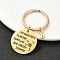 201 Stainless Steel & Brass Letter Keychain, with Alloy Rings, Golden, Letter W, 6.2cm, Pendant: 12~30mm