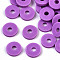 Handmade Polymer Clay Beads, for DIY Jewelry Crafts Supplies, Disc/Flat Round, Heishi Beads, Medium Orchid, 6x1mm, Hole: 2mm, about 23500pcs/1000g