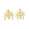 Brass Pendants, Spider, Real 18K Gold Plated, 17x18x3mm, Hole: 2.8x4.8mm