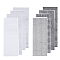 8 Sheets 8 Styles Acrylic Rhinestone Stickers, Crystal Gems Decals, Flat Round, for DIY Art Craft, Scrapbooking, Mixed Color, 265x111.5x2mm, Flat Round: 3~6mm, 1 sheet/style