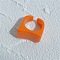 Summer Resin Cuff Rings for Women, Rectangle, Dark Orange, Inner Diameter: 17mm