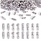 Brass Screw Clasps, for Jewelry Making, Mixed Shapes, Platinum, 74x72x17mm, 100set/box