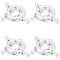 12Pcs Brass Spring Ring Clasps, Ring, 925 Sterling Silver Plated, 23.5x17x5mm, Hole: 2.6mm