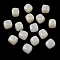 Opaque Acrylic Beads, Imitation Gemstone, Cube, Two Tone, PapayaWhip, 17x15.5x15.5mm, Hole: 3mm