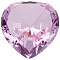 K9 Glass Rhinestone Heart Ornaments, for Home Desktop Decoration, Pearl Pink, 58.5~59x58.5~59x34~34.5mm