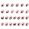 1 Set 26Pcs Pink Round with Letter Silicone Beads, Focal Beads, Pink, 10mm, Hole: 3mm