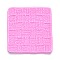 DIY Sweater Stitch Texture Food Grade Silicone Molds, Fondant Impression Mat Mold, for Cupcake Cake Decoration, Rectangle with Tartan Pattern, Hot Pink, 102x98x7.5mm
