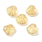 Handmade Lampwork Beads Strands, Shell Shapes, Goldenrod, 17x18x9~10mm, Hole: 1.2mm, about 22pcs/strand, 16.14''(41cm)