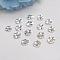 Brass Beads, Flat Round Shape, Long-Lasting Plated, Silver, 8x1.5mm, Hole: 1.2mm